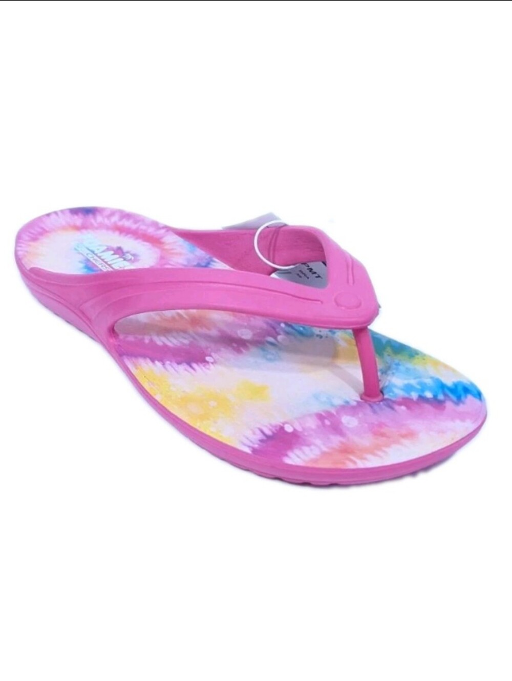 Skechers Foamies Flip Flops sz 10 Women Sandals NEW Pink Tie Dye Shoe Bay breeze